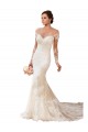 Long Sleeves Sweetheart Lace Ivory Chapel Train Long Wedding Gowns Bath