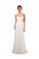 Sleeveless Sweetheart Soft Chiffon Ivory Chapel Train Wedding Gowns Bath