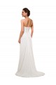 Sleeveless Sweetheart Soft Chiffon Ivory Chapel Train Wedding Gowns Bath
