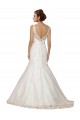 Cap Sleeves V-Neck Lace Ivory Chapel Train Wedding Dress Bath