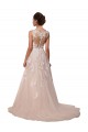 Sleeveless Sweetheart Tulle & Lace Ivory Chapel Train Wedding Dress Bath
