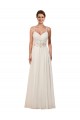 Sleeveless Sweetheart Soft Chiffon Ivory Sheath Chapel Train Wedding Dress Bath