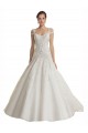 Sleeveless Off the Shoulder Tulle & Lace Ivory Sweep Train Wedding Dress Bath