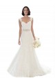 Sleeveless Off the Shoulder Lace White Chapel Train Beach Wedding Dress Bath