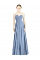 Sleeveless Sweetheart Soft Chiffon Dusty Blue Long Evening Dress / Bridesmaid Dress Bath
