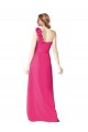 Sleeveless One Shoulder Soft Chiffon Azalea Long Bridesmaid Gown Bath