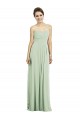 Sleeveless Sweetheart Soft Chiffon Sage Long Bridesmaid Dress Bath