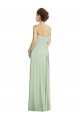 Sleeveless Sweetheart Soft Chiffon Sage Long Bridesmaid Dress Bath