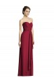 Sleeveless Sweetheart Soft Chiffon Burgundy A-Line Long Formal Dress / Bridesmaid Dress Bath