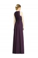 Sleeveless V-Neck Soft Chiffon Grape Long Bridesmaid Dress Bath