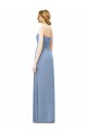 Sleeveless Strapless Chiffon Dusty Blue Long Formal Dresses / Bridesmaid Dresses Bath