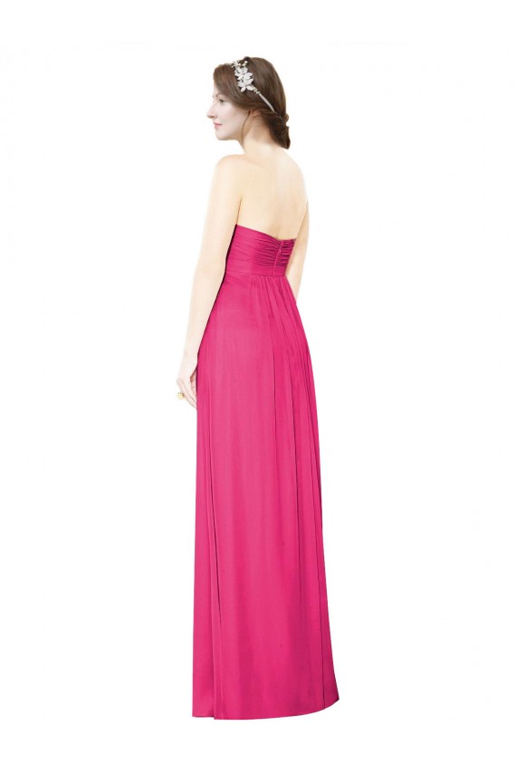 Sleeveless Strapless Soft Chiffon Azalea Long Bridesmaid Dress Bath