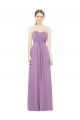 Sleeveless Sweetheart Soft Chiffon Dark Lavender Long Bridesmaid Dress Bath