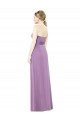 Sleeveless Sweetheart Soft Chiffon Dark Lavender Long Bridesmaid Dress Bath
