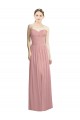 Sleeveless Strapless Chiffon Dusty Pink Long Bridesmaid Dress / Evening Dress Bath