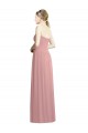 Sleeveless Strapless Chiffon Dusty Pink Long Bridesmaid Dress / Evening Dress Bath