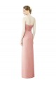 Sleeveless Strapless Soft Chiffon Bliss Pink Long High Low Bridesmaid Dress Bath