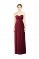 Sleeveless Sweetheart Soft Chiffon Burgundy Long Evening Dress / Bridesmaid Dress Bath