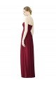 Sleeveless Sweetheart Soft Chiffon Burgundy Long Evening Dress / Bridesmaid Dress Bath
