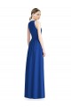 Sleeveless Halter Neck Chiffon Silver Long Bridesmaid Dress / Evening Dress Bath