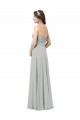 Sleeveless Sweetheart Soft Chiffon Silver Long Bridesmaid Dresses Bath