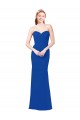 Sleeveless Sweetheart Chiffon Royal Blue Long Bridesmaid Dress / Evening Gowns Bath