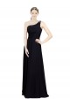 Sleeveless Sweetheart Chiffon Black Long Bridesmaid Dresses Bath