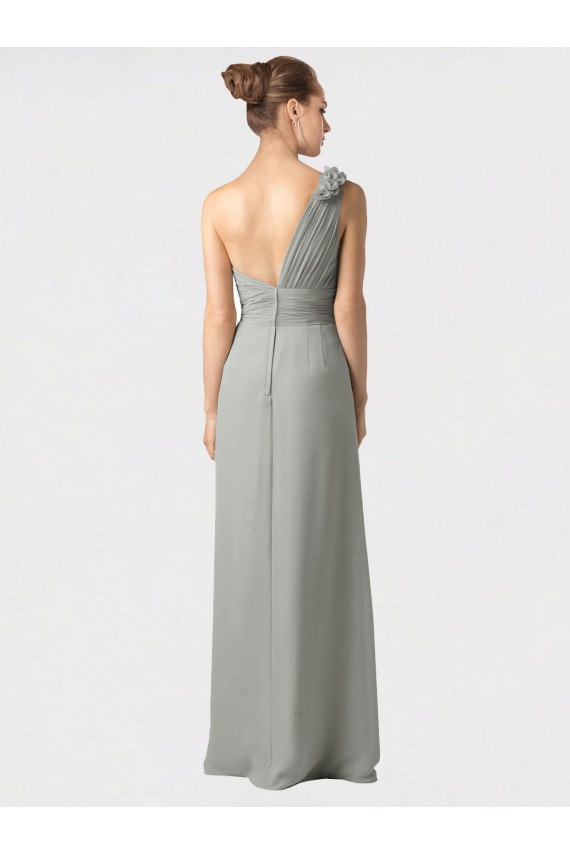 Sleeveless Sweetheart Soft Chiffon Black Long Bridesmaid Dress / Formal Dress Bath