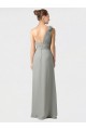 Sleeveless Sweetheart Soft Chiffon Black Long Bridesmaid Dress / Formal Dress Bath