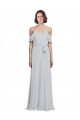 Sleeveless Spaghetti Straps Soft Chiffon Frost Long Formal Dress / Bridesmaid Dress Bath