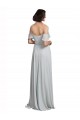 Sleeveless Spaghetti Straps Soft Chiffon Frost Long Formal Dress / Bridesmaid Dress Bath