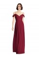Sleeveless V-Neck Soft Chiffon Burgundy Long Bridesmaid Dresses Bath