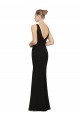 Sleeveless V-Neck Soft Chiffon Black Long Bridesmaid Gown Bath