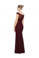 Cap Sleeves Bateau Neck Soft Chiffon Burgundy Gold Long Bridesmaid Dress Bath