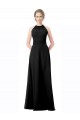 Sleeveless Sweetheart Chiffon Black Long Formal Dress / Bridesmaid Dress Bath