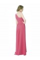 Sleeveless One Shoulder Soft Chiffon Mint Green Long Bridesmaid Dress Bath