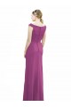 Sleeveless High Neck Soft Chiffon Wild Berry Long Bridesmaid Dress Bath