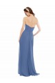 Sleeveless Strapless Soft Chiffon Windsor Blue Long Bridesmaid Dresses Bath