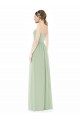 Sleeveless Strapless Soft Chiffon Sage Long Semi Formal Evening Dress / Bridesmaid Dress Bath