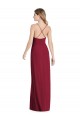 Sleeveless V-Neck Soft Chiffon Burgundy Long Semi Formal Evening Dress / Bridesmaid Dress Bath