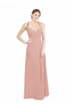 Sleeveless Sweetheart Chiffon Bliss Pink Long Bridesmaid Dress / Evening Dress Bath
