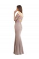 Half Sleeves High Neck Soft Chiffon & Lace Long Bridesmaid Dress Bath