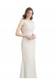 Sleeveless High Neck Soft Chiffon & Satin Long Bridesmaid Dress Bath