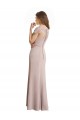 Cap Sleeves High Neck Soft Chiffon & Lace Long Formal Dress / Bridesmaid Dress Bath