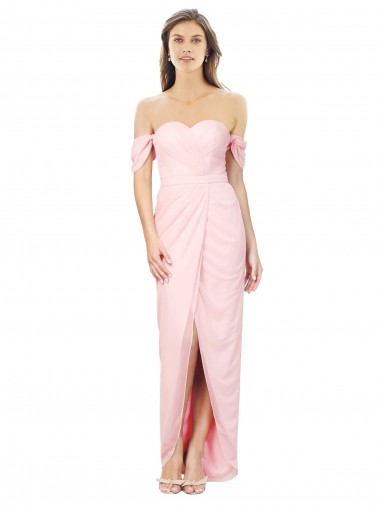 Sleeveless Strapless Soft Chiffon Pink High Low Bridesmaid Dress Bath