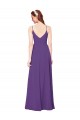Sleeveless High Neck Soft Chiffon Plum Purple Long Bridesmaid Dress Bath