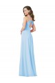 Sleeveless V-Neck Chiffon Light Sky Blue Long Formal Dress / Bridesmaid Dress Bath