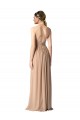 Sleeveless V-Neck Soft Chiffon Red Long Bridesmaid Dress / Formal Dress Bath