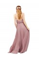 Sleeveless Sweetheart Chiffon Royal Blue Long Bridesmaid Dress / Evening Dress Bath