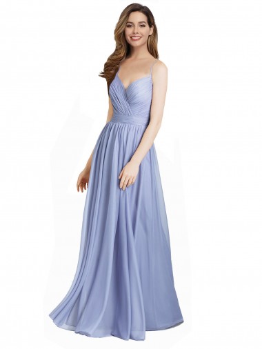Sleeveless Sweetheart Chiffon & Lace Long Bridesmaid Dress / Evening Dress Bath